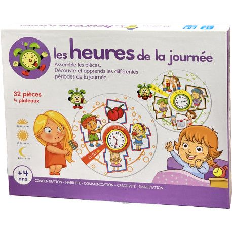 Boîte de jeux Les heures de la journée   + 4 ans