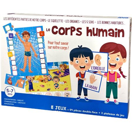 Boîte de jeux Le corps humain ( 8 jeux) 5-7 ans