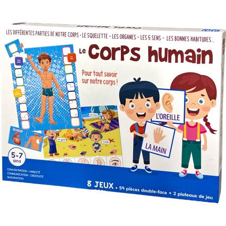 Boîte de jeux Le corps humain ( 8 jeux) 5-7 ans