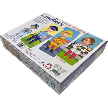 Boîte de jeux  Les métiers  8 puzzles +3 ans