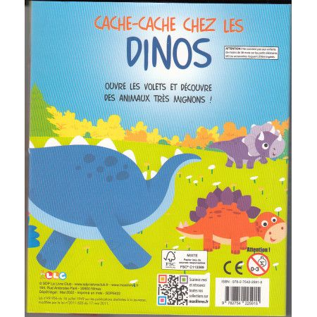 Cache-cache chez les dinos - 9782754225915