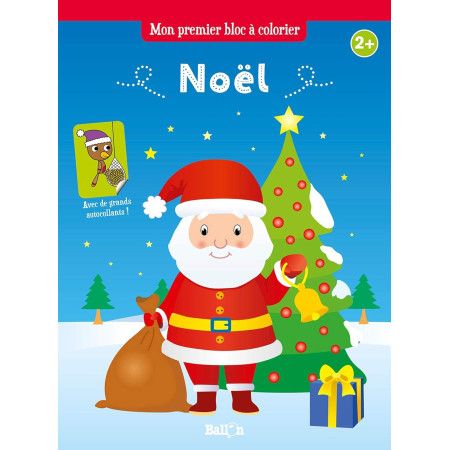 Mon premier bloc à colorier - Noël (+ autocollants)