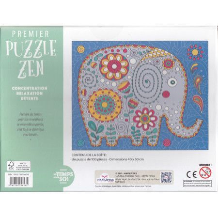 Mon premier puzzle Zen - COCO L'ELEPHANTEAU - 9782754228435