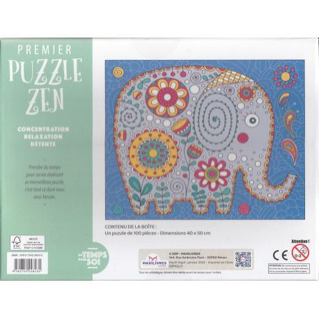 Mon premier puzzle Zen - COCO L'ELEPHANTEAU - 9782754228435