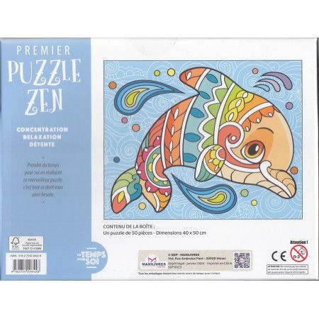 Mon premier puzzle Zen - GENTIL DAUPHIN - 9782754228428