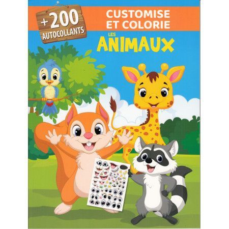 Customise et colorie animaux ( + de 200 stickers)