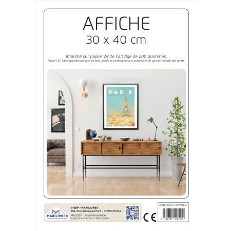 Poster - Paris - La tour Eiffel - 9782754229180