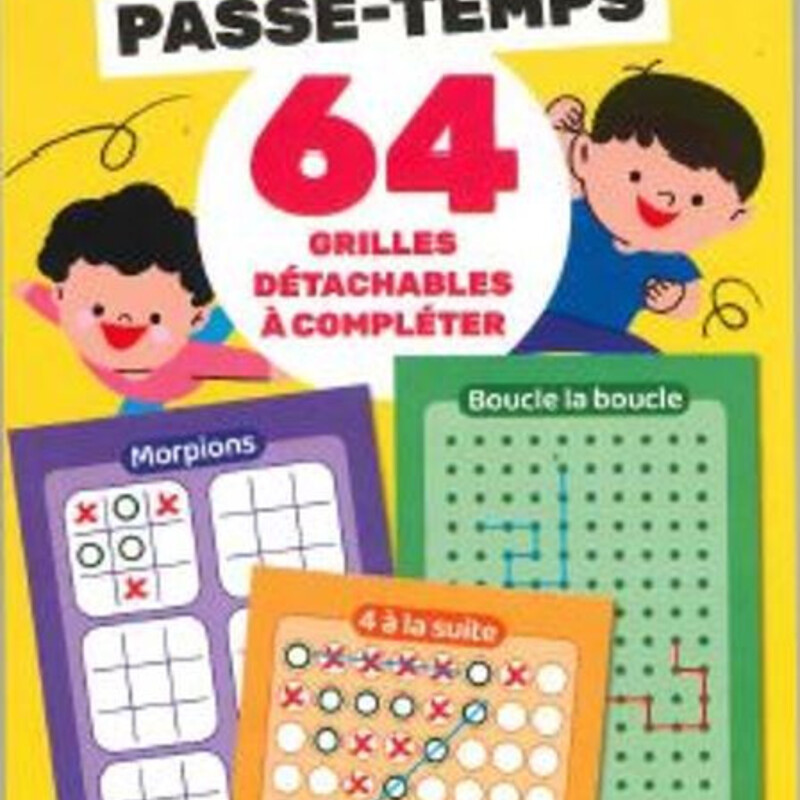 Jeux passe-temps  64 griles détachables à compléter + 1 crayon de papier