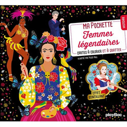 Ma pochette femmes légendaires : cartes à colorier et à gratter