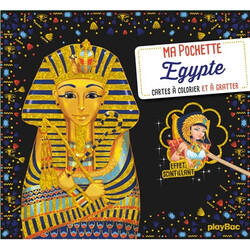 Ma pochette Egypte - cartes à colorier et à gratter - 9782809669541
