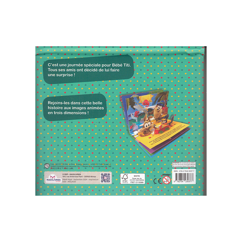 Pop-up - Surprise pour l'anniversaire de bébé titi - 9782754230377