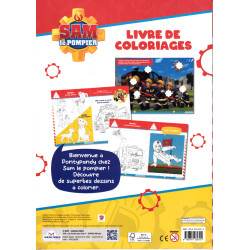 SAM LE POMPIER - Livre de coloriages - 9782754230315