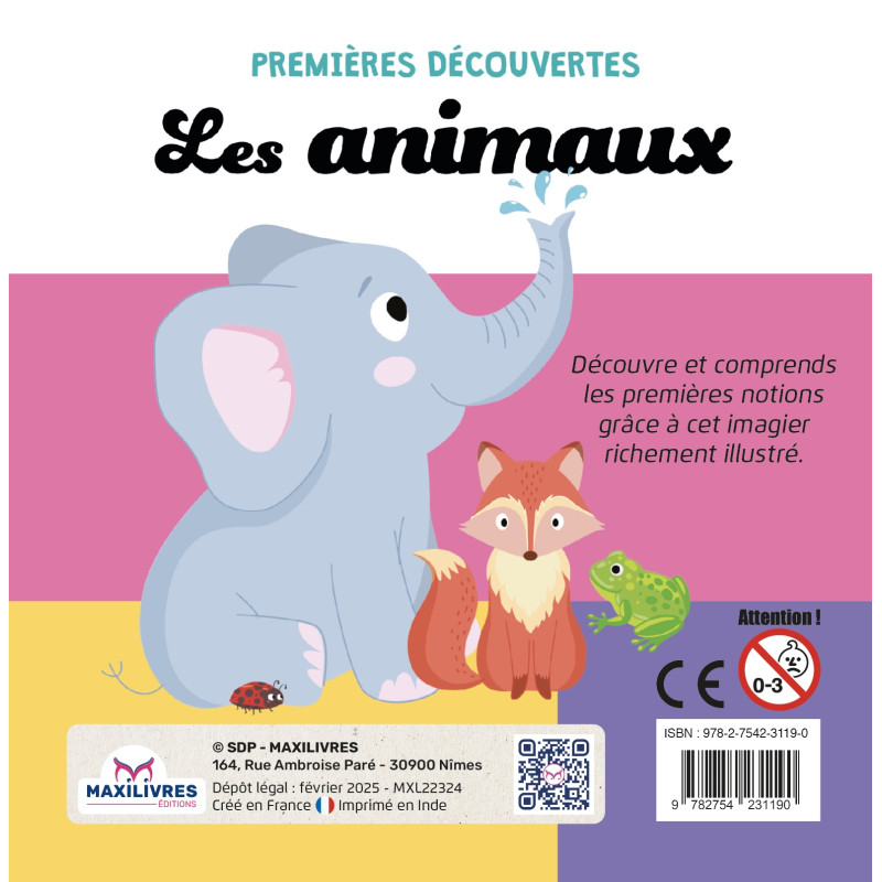 Premières Découvertes : Les animaux - 9782754231190