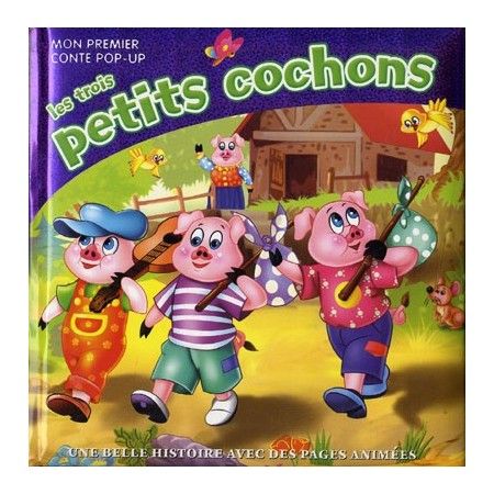 Les trois petits cochons (violet). Mon premier pop-up