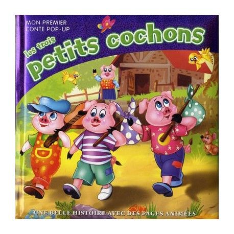 Les trois petits cochons (violet). Mon premier pop-up