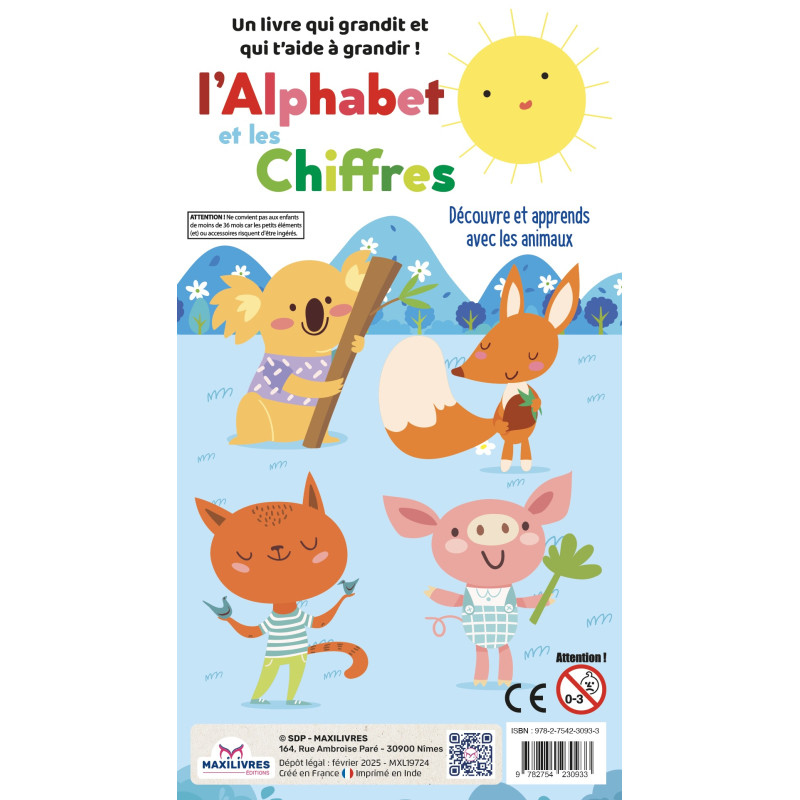 Grandir : l'alphabet et les chiffres - 9782754230933