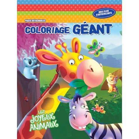 Les joyeux animaux  Coloriage géant