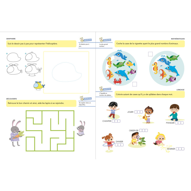 Cahier XL - Exercices pour les 3-5 ans - 9782754232111