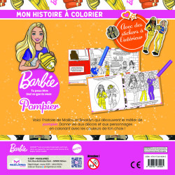 Mon histoire à colorier - Barbie Pompier - 9782754230995