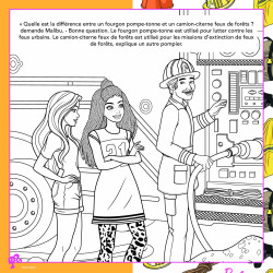 Mon histoire à colorier - Barbie Pompier - 9782754230995