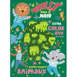 Je brille dans le noir - stickers magiques Animaux - 9782754230568
