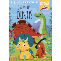 Lis, Joue et Colle - J'aime les dinos - 9782754232326
