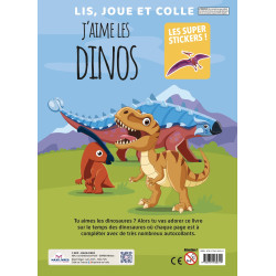 Lis, Joue et Colle - J'aime les dinos - 9782754232326