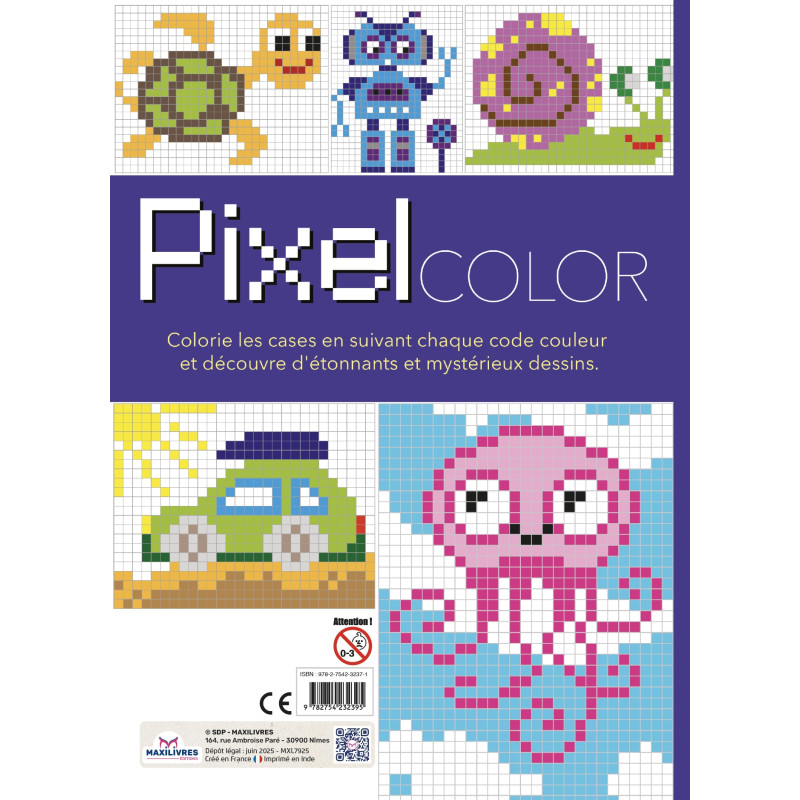 Pixel Color - Etonnants Coloriages - 9782754232395