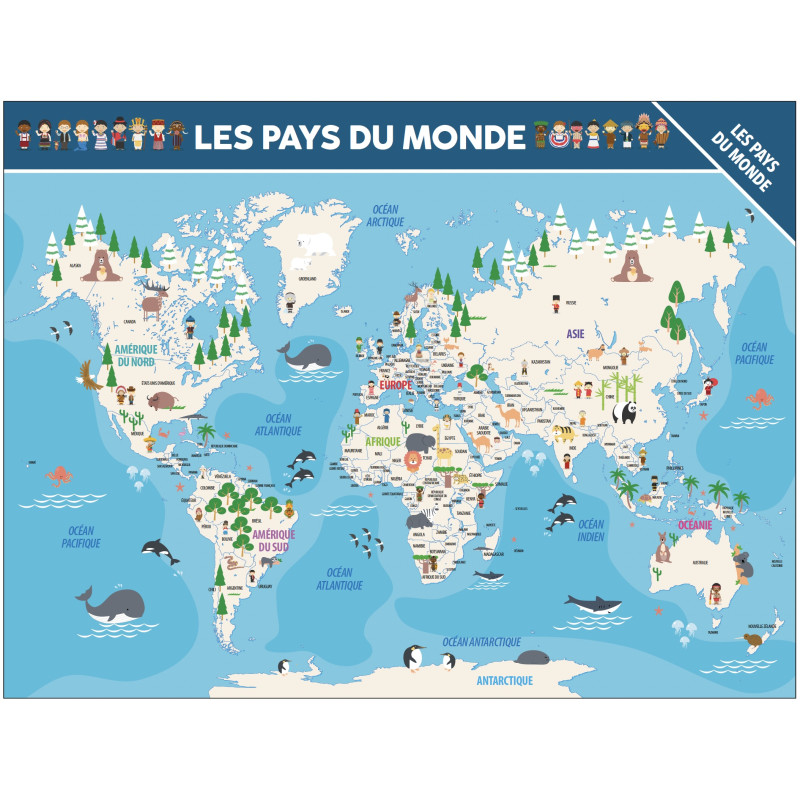 Sous-Main - Les continents et les océans / Les pays du monde - 9782754231978