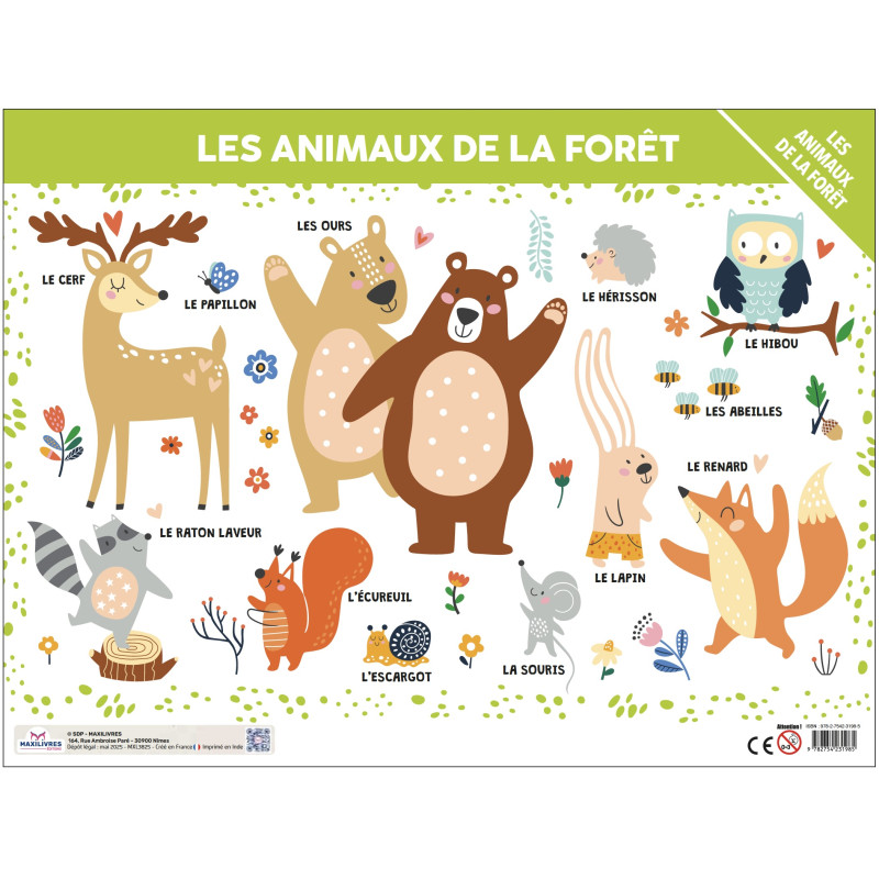 Sous-Main - Les animaux de la ferme / Les animaux de la forêt - 9782754231985