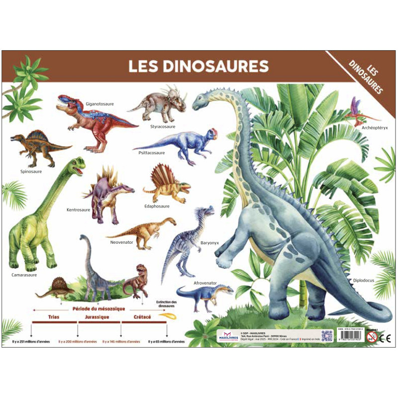 Sous-Main - Les dinosaures - 9782754231923