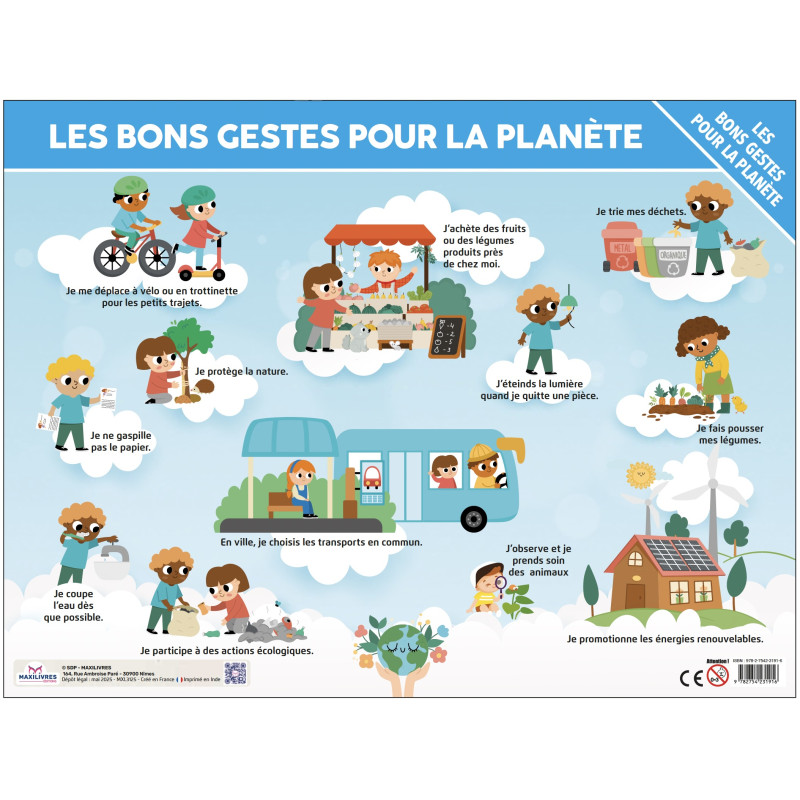 Sous-Main - Les bons gestes pour la planète - 9782754231916