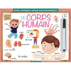 Le corp humain (avec un feutre effaçable) - 9782754232739