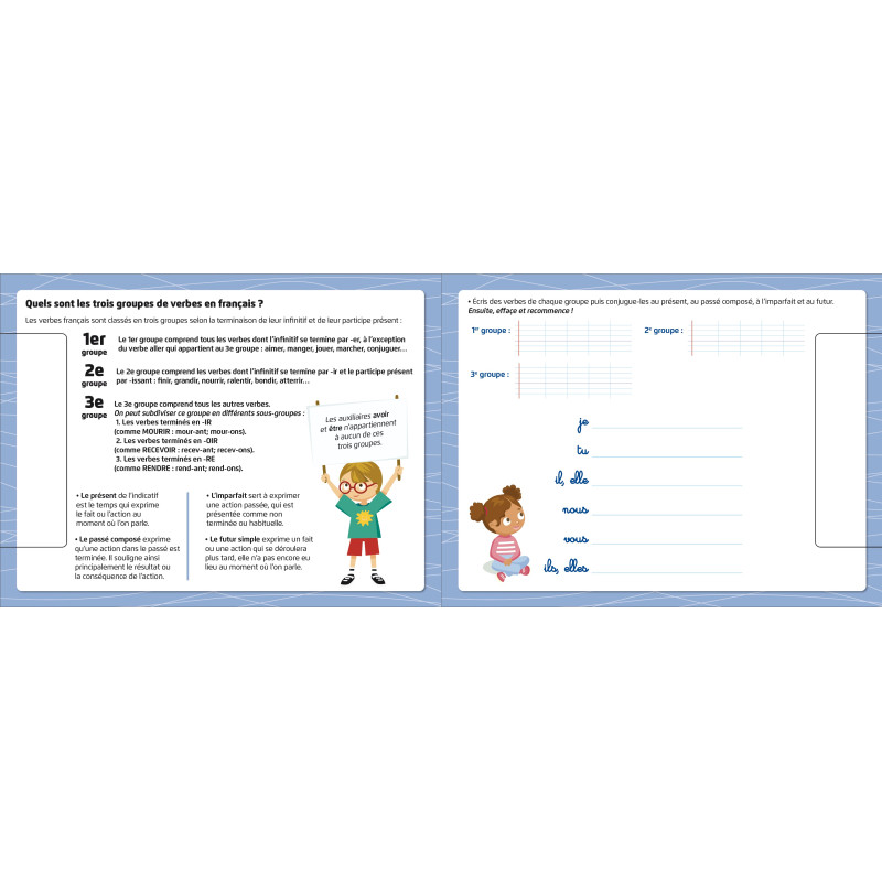 Conjugaison (avec un feutre effaçable) - 9782754232722