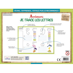 Montessori - Je trace les lettres (avec un feutre effaçable) - 9782754232746