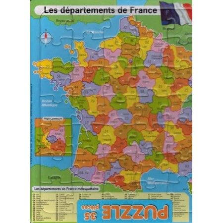 Les départements. Puzzle 35 pièces