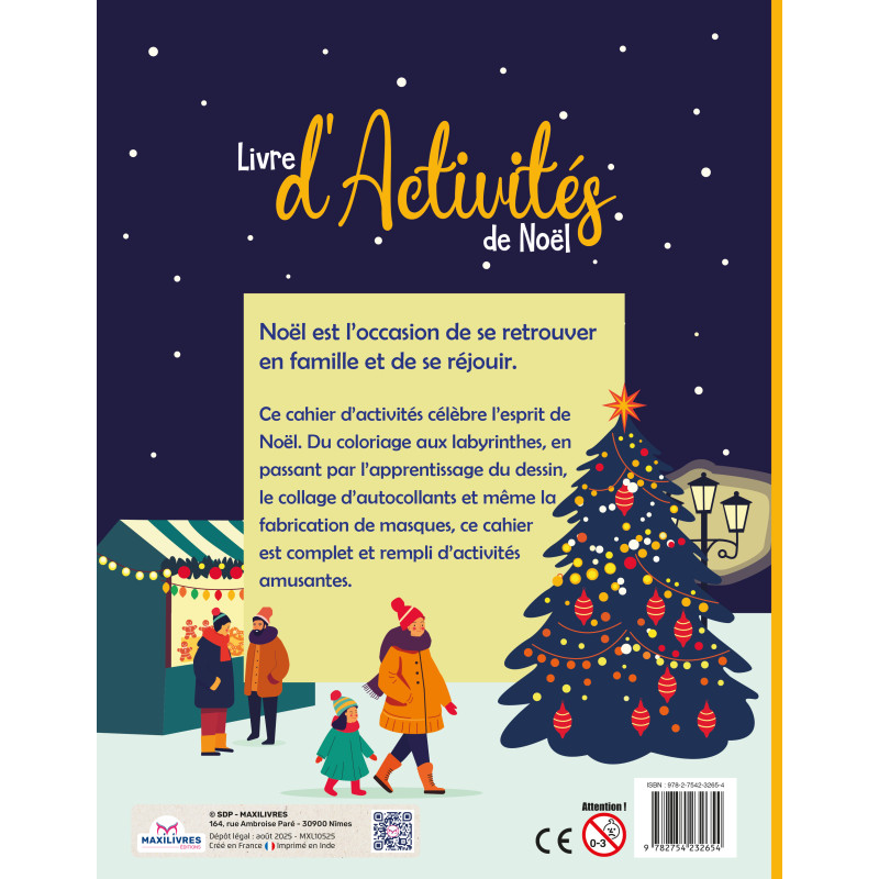 Livre d'activités de Noël - 9782754232654
