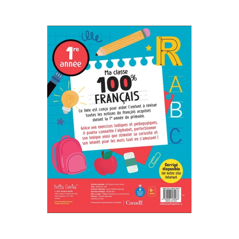 Ma classe 100% Français : CP - 9782898531194