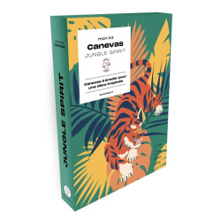 Mon kit canevas : jungle spirit : canevas à broder pour une déco tropicale - 9782501185110