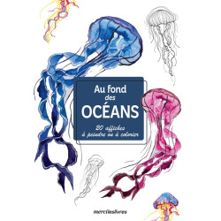 Au fond des océans : 20 affiches à peindre ou à colorier - 9782383553649