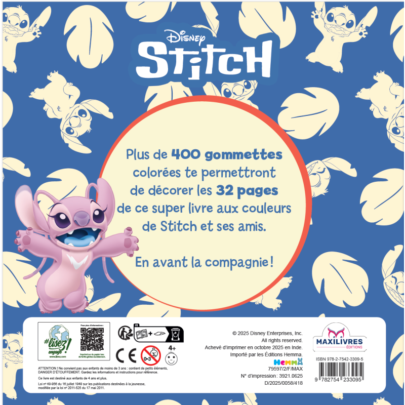 Super Gommettes - STITCH - 9782754233095