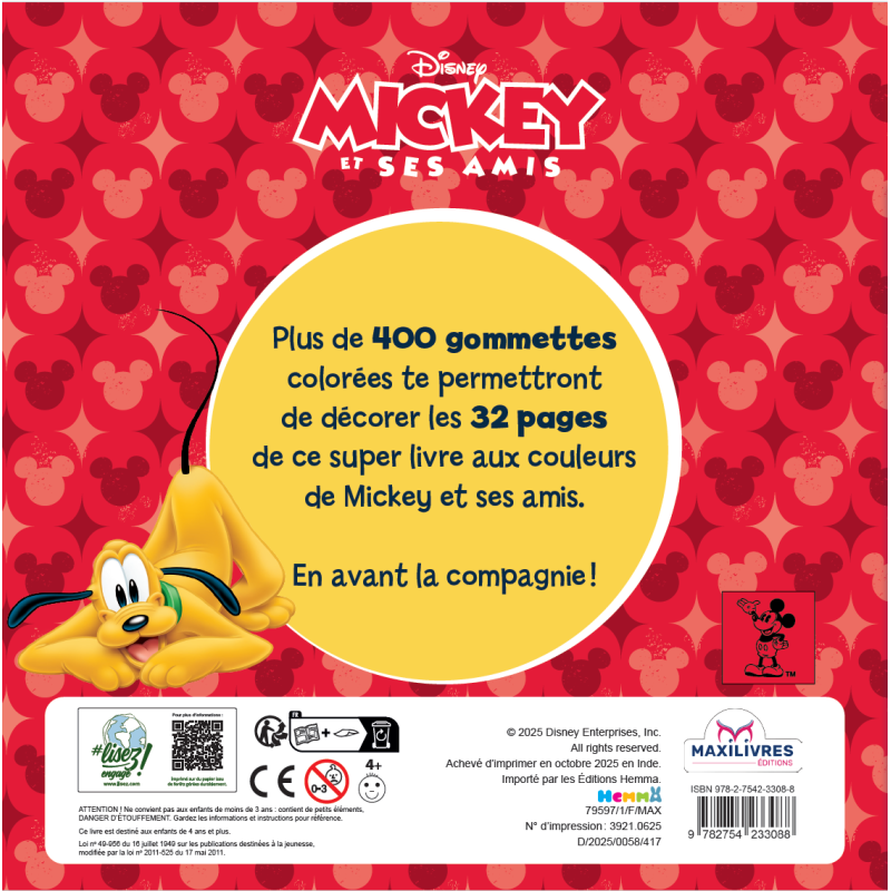 Super Gommettes - MICKEY et ses amis - 9782754233088