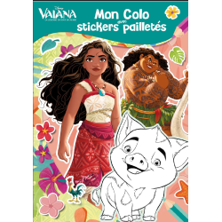 Mon colo avec stickers pailletés - VAIANA - 9782754233163