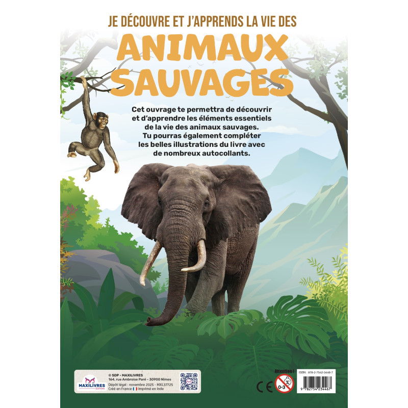 Animaux sauvages - 9782754234467