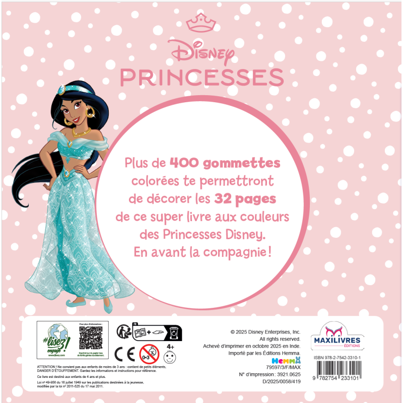Super Gommettes - PRINCESSES DISNEY - 9782754233101