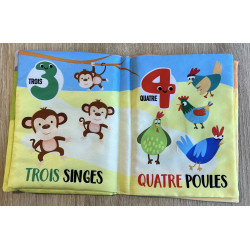 Mon grand livre tissu - Les chiffres 1 2 3 4 5 - 9782754232197