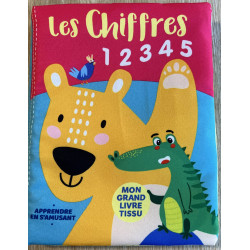 Mon grand livre tissu - Les chiffres 1 2 3 4 5 - 9782754232197