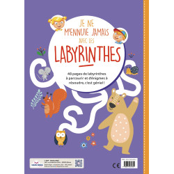 Je ne m'ennuie jamais avec les labyrinthes (bleu) - 9782754229555