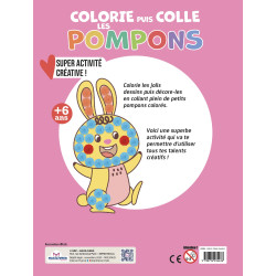 Colorie puis colle les pompons - 9782754234436