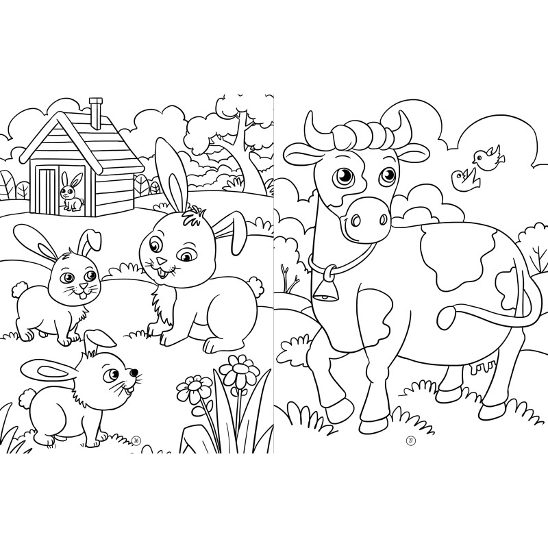 Mon grand livre de coloriage sur les animaux - 9782754234481